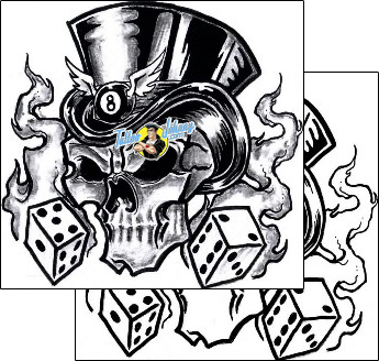 Dice Tattoo Design TLF-00060 | TattooJohnny.com