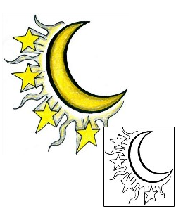 Moon Tattoo Astronomy tattoo | TLF-00129