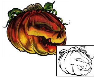 Pumpkin Tattoo Horror tattoo | TLF-00184