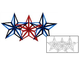 Nautical Star Tattoo Specific Body Parts tattoo | TMF-00001