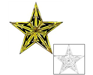 Nautical Star Tattoo Astronomy tattoo | TMF-00024