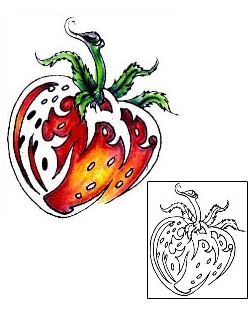Strawberry Tattoo For Women tattoo | TMF-00048