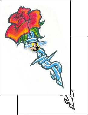 Rose Tattoo plant-life-flowers-tattoos-tom-moss-tmf-00076