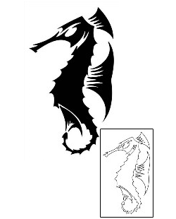 Seahorse Tattoo Marine Life tattoo | TNF-00148