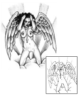 Angel Tattoo Religious & Spiritual tattoo | TOF-00009