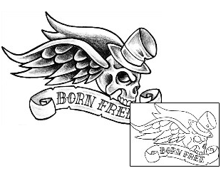 Picture of Born Free Banner Tattoo