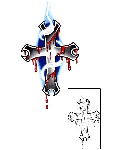 Cross Tattoo Religious & Spiritual tattoo | TOF-00037