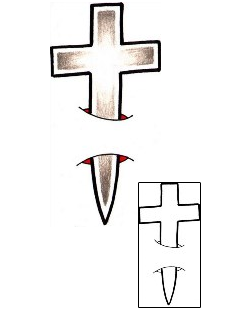 Cross Tattoo Religious & Spiritual tattoo | TOF-00060