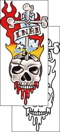 Skull Tattoo horror-skull-tattoos-toast-tof-00078