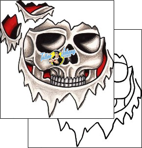 Skull Tattoo horror-skull-tattoos-toast-tof-00082
