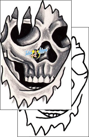 Skull Tattoo horror-skull-tattoos-toast-tof-00092