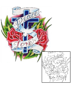 Rose Tattoo Religious & Spiritual tattoo | TOF-00107