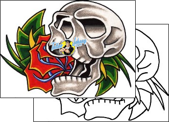 Skull Tattoo horror-skull-tattoos-toast-tof-00110