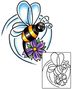 Bee Tattoo Insects tattoo | TOF-00137