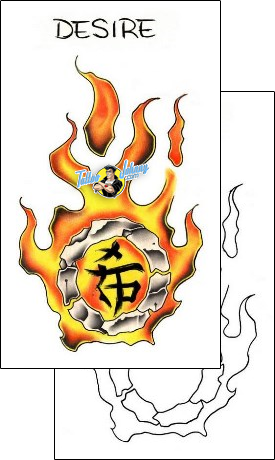 Fire – Flames Tattoo kanji-tattoos-toby-phipps-tpf-00004