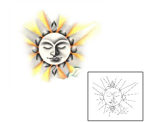 Sun Tattoo Astronomy tattoo | TPF-00024