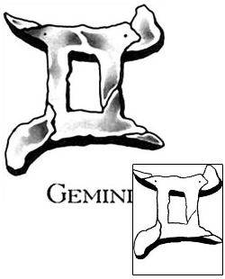 Gemini Tattoo Zodiac tattoo | TPF-00041