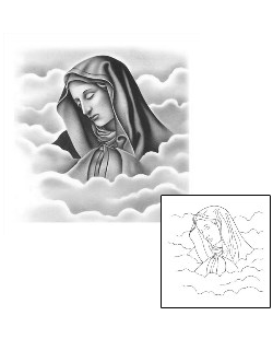 Mary Tattoo Religious & Spiritual tattoo | TPF-00054