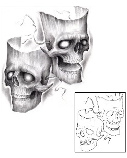 Miscellaneous Tattoo Skull Tragedy Mask