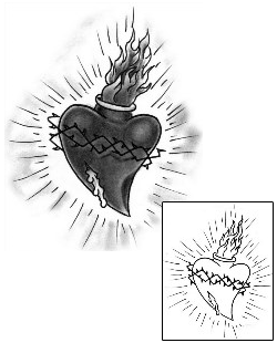 Sacred Heart Tattoo Religious & Spiritual tattoo | TSF-00003