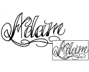 Picture of Adam Script Lettering Tattoo