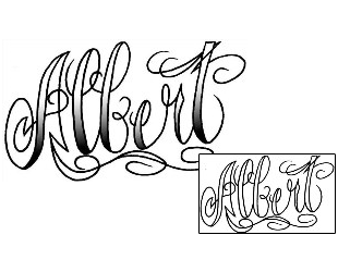 Lettering Tattoo Albert Script Lettering Tattoo