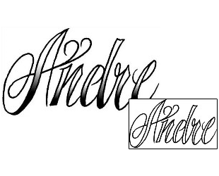 Lettering Tattoo Andre Script Lettering Tattoo