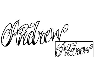 Lettering Tattoo Andrew Script Lettering Tattoo