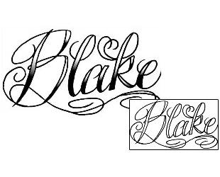 Lettering Tattoo Blake Script Lettering Tattoo