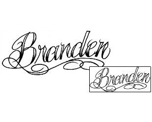 Lettering Tattoo Branden Script Lettering Tattoo