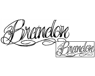 Lettering Tattoo Brandon Script Lettering Tattoo