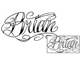 Picture of Brian Script Lettering Tattoo