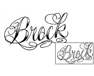 Picture of Brock Script Lettering Tattoo