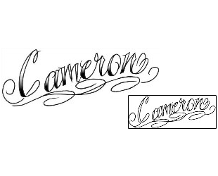 Lettering Tattoo Cameron Script Lettering Tattoo