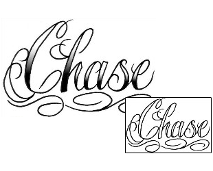 Lettering Tattoo Chase Script Lettering Tattoo