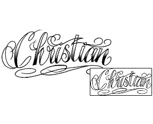 Picture of Christian Script Lettering Tattoo