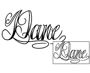 Lettering Tattoo Dane Script Lettering Tattoo