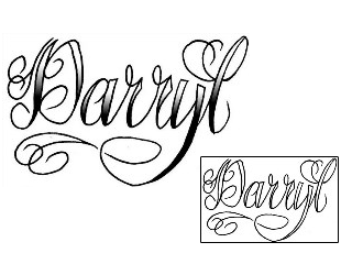 Picture of Darryl Script Lettering Tattoo