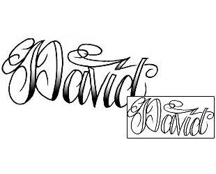 Lettering Tattoo David Script Lettering Tattoo