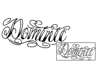 Lettering Tattoo Dominic Script Lettering Tattoo