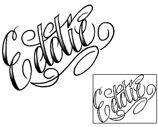 Lettering Tattoo Eddie Script Lettering Tattoo