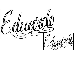 Picture of Eduardo Script Lettering Tattoo