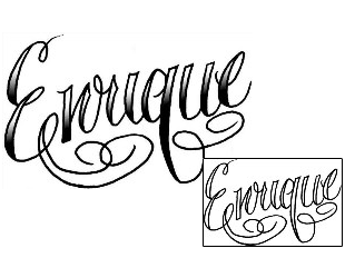 Picture of Enrique Script Lettering Tattoo