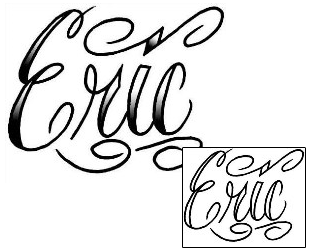Picture of Eric Script Lettering Tattoo