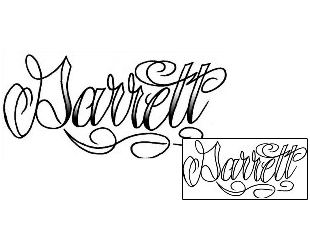 Lettering Tattoo Garett Script Lettering Tattoo