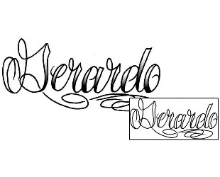 Lettering Tattoo Geraldo Script Lettering Tattoo