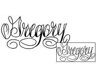 Lettering Tattoo Gregory Script Lettering Tattoo