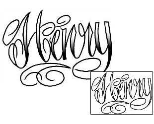 Lettering Tattoo Henry Script Lettering Tattoo