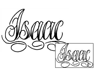 Lettering Tattoo Isaac Script Lettering Tattoo