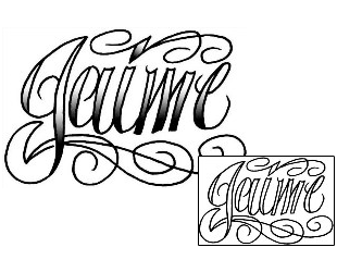 Lettering Tattoo Jaime Lettering Tattoo